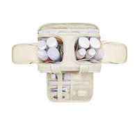 Toiletry Bag for Women - Travel Makeup Bag Lightweight Organizer Pouch | Zipper Personal Care Case, Compact Beauty Kit Holder, Hygiene Storage Cube P, Cream Colored, Se référer au descriptif, Refer to