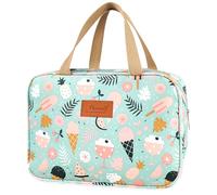 Toiletry Bag, Large Travel Hanging Make up Wash Bags, Portable Waterproof Cosmetic Bag, Light Blue White Bear Toiletry Kit, Bathroom Storage Case for Women Girls Ladies