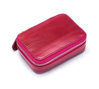 Toiletry Bag Mirror Inside Mini Cosmetic Make Up Bag Smooth Zipper Style Lipsticks Holder Small Case(2)
