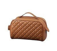 Toiletry Bag Portable Travel Toiletry Makeup Bag Multifunction Cosmetic Organizer Large Capacity Cosmetic Bag for Women Girl(Brown)