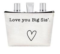 Toiletry Bag Travel Bag - Best Sister Ever Toiletry Organizer Sister , Funny Christmas Birthday | Travel Organizer for Cosmetic Bags for Tru, Love You Big Sis, riferimento alla descrizione