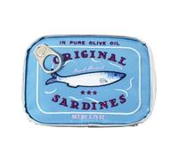 Toiletry Bag Travel Toiletry Bag Cosmetic Storage Bag | Aesthetic Storage Bag Funny Design Canned Sardines for Skin Care, Eyeshadow, Blue, Se référer au descriptif, Refer to description