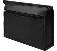 Toiletry Bag Wash Bag 28 x 18 x 8.5 cm Beauty Bag with Zip Front Pocket in 6 Colours Foldable Lightweight for Air Travel and Holiday Travel, black, Modern