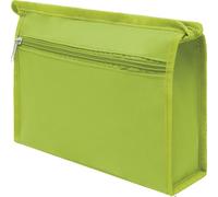 Toiletry Bag Wash Bag 28 x 18 x 8.5 cm Beauty Bag with Zip Front Pocket in 6 Colours Foldable Lightweight for Air Travel and Holiday Travel, lime, Modern