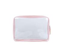 Toiletry Bag Waterproof Pink Transparent Women Cosmetic Bag