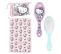 Toiletry Bag with Towel and Hairbrush Cerda Hello Kitty Rose 23x15x8 cm