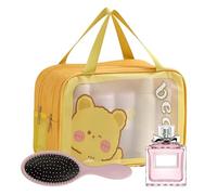 Toiletry Bags for Traveling,Makeup Organizer Dry Wet Separate Travel Storage Bag | Shampoo Pouch Cosmetic Pack with Handles for Outdoor Vacation Camping, Yellow, Refer to description, Unisex