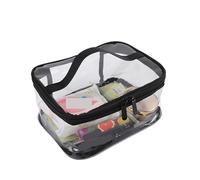 Toiletry Bags Transparent PVC Toiletries Bag for Women Clear Makeup Bags Beauty Case Make Up Organizer Storage Bath Toiletry Wash Bag(Square Large)