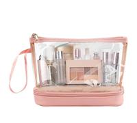 Toiletry Bags Traveling - Portable Clear Makeup Organizer, Waterproof Storage Pouch, Large Capacity Cosmetic Case | Transparent Travel Toiletry Organizer for Bathroom, Luggage, Carry Bag, Outdoor