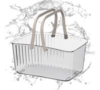 Toiletry Basket PP - 11.81x5.91x8.07in Large Shower Tote, Drain Hole Storage Organizer, Durable Bath Bin | For College Dorm Camping Travel Gym Swim Pool Beach Vacation Spa Day Sports Locker