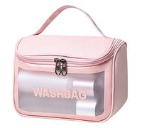 Toiletry Carry Pouch, Matte Plastic Portable Cosmetic Bag for Travel Storage, PVC Makeup Bag for Lipstick, Brushes, Eye Shadow, Privacy Cover Design, Holiday Trips, Business Trips, Weekend Getaways