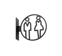 Toilets Plaque Men's And Women's Bathroom Signage Hotel WC Toilet Side-mounted Restroom Reminder Public(1)