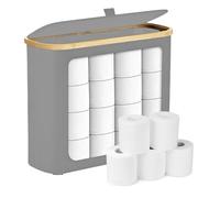 Toilets Roll Basket - Toilet Paper Storage, Toilet Paper Storage With Lid For 12 Rolls, Free Standing Large Bin | Tissue Container Bathroom Tissues Restroom Corner Shelf Floor Under Sink Organization