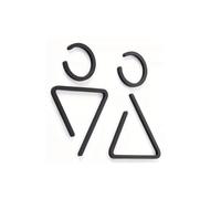 Toilets Sign Wall Sign For Washrooms | Exquisite Design, Built ToLast | Crystal-ClearSignage ForBathrooms&Toilets For Office、Restaurant and Home(Black)