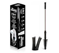ToiletShroom Revolutionary Plunger, Squeegee, Clog Remover, Drain Cleaner, Bathroom Toilet Dredge Tool, Stainless Steel Handle with Caddy Holder, Black, One Size