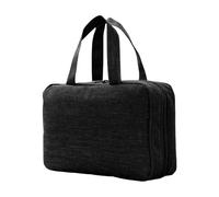Toilette de Voyage hangable, organisateur de maquillaje gouttial - Sac de Rangement de broussailles à Roll-up Portable à la plainte | Étui cosmetique imperméable 4 in 1, Support de poche pliabl, Black