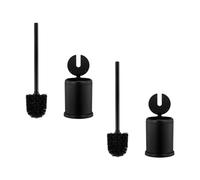 ToiletTree Products Deluxe Toilet Brush with Lid - Black 2 Pack