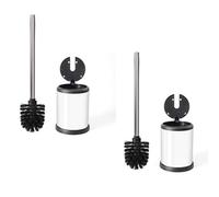 ToiletTree Products Toilet Brush with Lid (White 2 Pack)