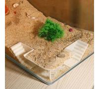 Toileum Corner Fish Tank Tunnel Cave - ABS Shrimp Hideout & Shelter for Betta, Crayfish, Baby Fish | Aquarium Decoration Accessories (white)