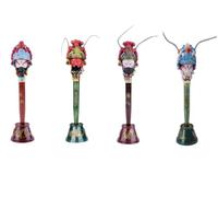 ToiM 4-Pack Peking Opera Facial Mask Ball Pen China Style Drama Character Ballpoint Pen Set Creative Office Supplies Stationery (Heroes in Three Kingdoms)