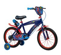 Toimsa Spiderman 16 inch Bicycle, Kids Bike learn to ride, with training wheel stabilisers and mudguard, for children/youth age 5-7 Years, Blue and Red