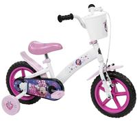 Toimsa Disney Minnie Kids Bike, Learn to Ride Bicycle, with Training Wheel Stabilisers and Accessories for children/youth age 3+ Years, Pink and White