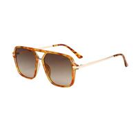 TOIPASTN Double-bridge Plastic Metal Sunglasses Glasses(MULTI)