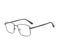 TOIPASTN Glasses Frame Men Ultralight Metal Anti Blue Light Transparent Lens Eyeglasses(gun grey)