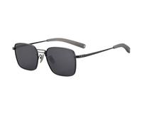 TOIPASTN Pure Titanium Frame Polarized Sunglasses Uv400 Retro Men(Black-Gray)