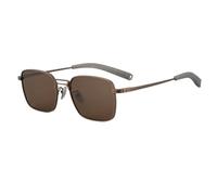 TOIPASTN Pure Titanium Frame Polarized Sunglasses Uv400 Retro Men(Bronze-Tea)