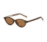 TOIPASTN Retro Small Sunglasses Women Polarized Tac Shades Cat Eye(Brown Tea)