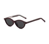 TOIPASTN Retro Small Sunglasses Women Polarized Tac Shades Cat Eye(Dark Red Gray)