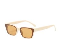 TOIPASTN Small Vintage Lady Sunglasses Fashion Uv400(beige brown)