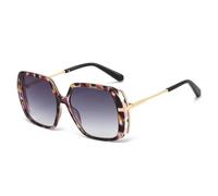 TOIPASTN Sunglasses Women Double Frames Sunscreen Shades Uv400(Leopard Gray)