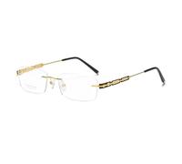 TOIPASTN Titanium Rimless Glasses Frame Male Ultralight(golden)