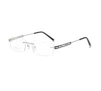 TOIPASTN Titanium Rimless Glasses Frame Male Ultralight(silver)