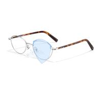 TOIPASTN Women Cat Eye Acetate Glasses Frames Anti Blue Ray Uv400(Silver-Anti Blue Ray)