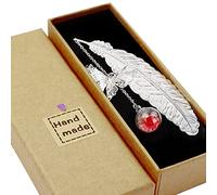 Toirxarn Feather Bookmark - Christmas & Birthday Gift for Women - Personalised Xmas Stocking Filler & Secret Santa Presents to Mum Grandma Teacher Daughter Wife Sister Family Friends Colleague