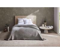 Toison d’or Biella Lambswool Blanket Chevron Design, 220 x 240 cm, Lead,