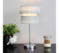 Tok Mark Traders Duck Egg Table Lamp Soft Cotton Fabric Shade Contemporary Bedside Lamp Desk Lamp Home Decoration Office Lamp Fabric Shade