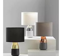 Tok Mark Traders Duno Touch Table Lamp Contemporary Bedside Desk Home Office Lamp Shade (Grey & Copper)
