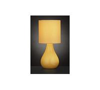 TOK MARK TRADERS Elegant Ceramic Table Desk Lamp Teardrop Design Home Decor Lightning Woven Cylindrical Shade (Mustard)