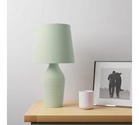Tok Mark Traders Luna Stoneware Sage Green Contemporary Table Lamp