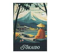 Tokaido Board Game Inspired Illustration Picture Puzzle for Adults, 300 PCS