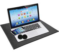 TOKANITY Laptop Pad Protection, Black Leather Laptop Pad, 15.95" x 12", Radiation Shielding Up to 92%, Suitable for Laptops, Tablets, Notebooks