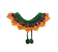 TOKATAN Handmade Crochet Kitten Cat Bowtie Collar | Cute Knitted Breakaway Cat Tie Collars | Small Kitty Ties Accessories (Sunflower)