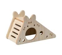 TOKAYIFE Hamster House, Wooden Pet Small Animal Hideout Hut, Natural Living House for Dwarf Hamster Gerbil Rat Chipmunk (MZ-129)