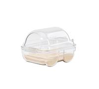TOKAYIFE Hamster Sand Bath, Hamster Toilet, Hamster Sand Bathroom, Container Small Animal Sauna Sandpit for Syrian Dwarf Hamster Gerbil Rat Chipmunk (XS (14 * 9 * 8.5 cm))