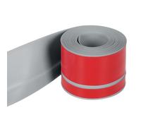 Tokenhigh Flexible Skirting Board Covers, PVC Skirting Board Trim Self Adhesive, 7cm x 12m Peel and Stick Wall Base Moulding Strip, Baseboard Molding Tape for Floor Wall Base(Grey-12M)