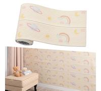 Tokenhigh Kids Anti Collision Wall Padding, 40x200cm Upholstered Wall Panels, Peel and Stick Foam Wall Cushion, Self Adhesive Safety Edge Corner Guards Protection for Playroom, Nursery (Dreamy Sky)